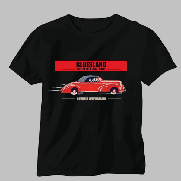 Bluesland black t-shirt design